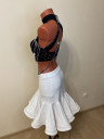 1057 Black top+skirt