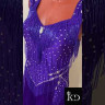 1060 Purple latin dance dress