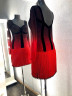 1062 Red-black latin dance dress