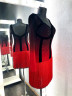 1062 Red-black latin dance dress
