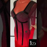 1062 Red-black latin dance dress