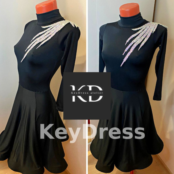 1142 Black latin dance dress