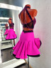 1171 Black-pink latin dance dress