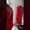 1076 Red latin dance dress