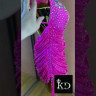 1185 Pink latin dance dress