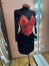 1087 Red-black latin dance dress