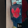 1087 Red-black latin dance dress