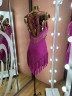 1092 Fuchsia latin dance dress