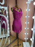 1092 Fuchsia latin dance dress