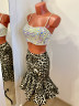 1094 Top+ leopard skirt