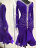 1002 Purple latin dance dress
