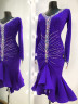 1002 Purple latin dance dress