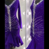 1002 Purple latin dance dress