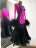 2004 Pink-black ballroom dress