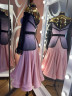 2010 Beige-black ballroom dress