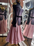 2010 Beige-black ballroom dress