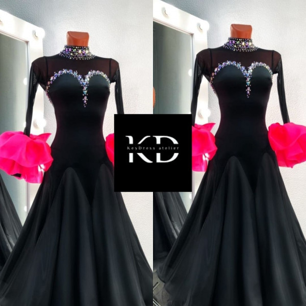 2015 Black ballroom dress