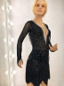 1005 Black latin dance dress