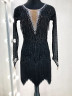 1005 Black latin dance dress