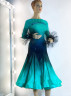 2020 Green-black ballroom dress