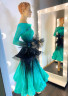 2020 Green-black ballroom dress