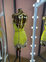 1109 Yellow latin dance dress