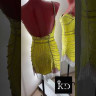 1109 Yellow latin dance dress