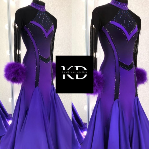 2021 Purple ballroom dress