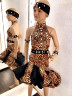1008 Leopard latin dance dress