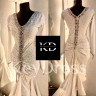 1010 White latin dance dress