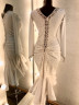 1010 White latin dance dress