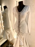 1010 White latin dance dress
