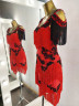 1115 Red latin dance dress