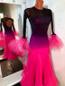 2028 Black-pink ballroom dress