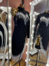 1015 Black-silver latin dance dress