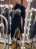 1015 Black-silver latin dance dress