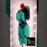 1116 Blue latin dance dress