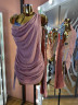 1117 Beige latin dance dress