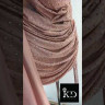 1117 Beige latin dance dress