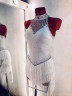 1017 White fringe latin dance dress