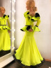 2034 Yellow ballroom dress