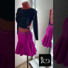 1122 Black-pink latin dance dress