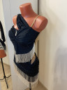 1127 Black-silver latin dance dress