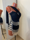 1127 Black-silver latin dance dress